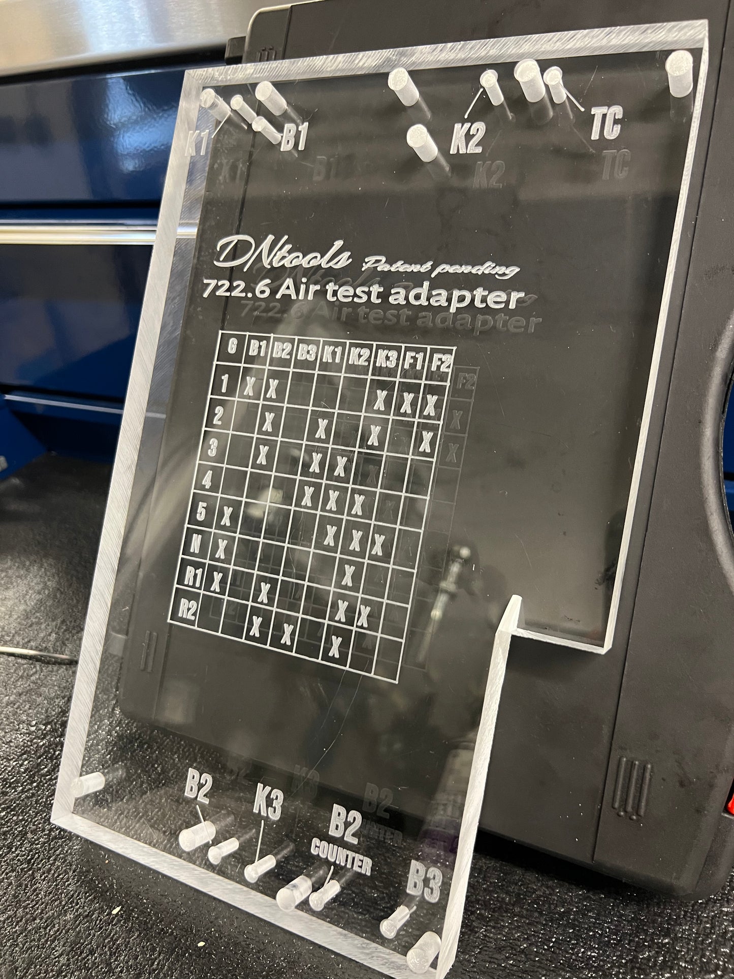 MB 722.6 and 722.9 transmission leak test adapter plates